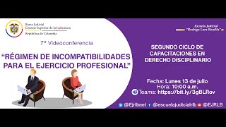 RÉGIMEN DE INCOMPATIBILIDADES PARA EL EJERCICIO PROFESIONAL [upl. by Anna]