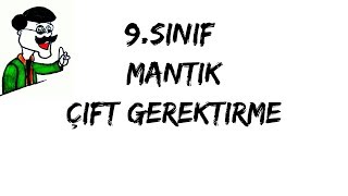 9Sınıf Manık Çift Gerektirme [upl. by Irrot]