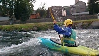 Wildwasser Kajak Sport lernen Traversieren Seilfähre Anleitung [upl. by Bremble]