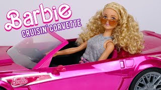 Barbie Cruisin Corvette Hot Pink Convertible RC Doll Car Review [upl. by Rintoul333]