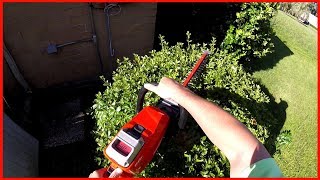 Battery Powered Hedge Trimmer Review  ECHO 58 Volt [upl. by Dnumsed212]