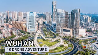 Wuhan City China by Drone  Wuhan Drone View [upl. by Erreip]