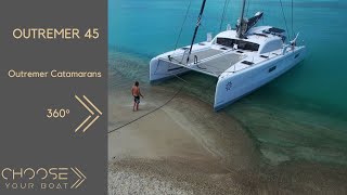 Sailing La Vagabonde  360° video OUTREMER 45 [upl. by Assinna]