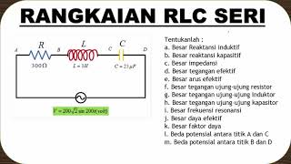 FISIKA SMA KELAS 12 PEMBAHASAN SOAL RANGKAIAN RLC SERI [upl. by Letty]