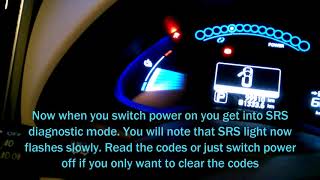 Nissan Leaf Airbag SRS diagnostic mode and fault light reset [upl. by Sirmons]