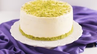 Pistachio Cake with Honey Vanilla Buttercream [upl. by Etteniuqna]