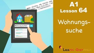 A1  Lesson 64  Wohnungssuche  Apartment  hunting  Learn German for beginners [upl. by Jessen]