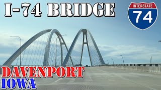 I74 Bridge  Moline  Illinois  4K Infrastructure Drive [upl. by Ardua]