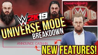 WWE 2K19 Universe Mode  NEW Features New Animations amp Breakdown [upl. by Etezzil]