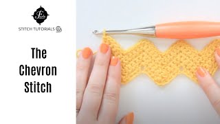 How to do a Chevron Stitch Crochet Basics [upl. by Acired]