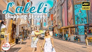 Istanbul Shopping Street Tour Laleli District  4K HDR [upl. by Ennyleuqcaj]