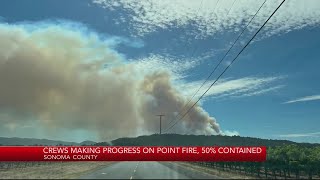 Crews make progress on Point Fire 50 contained [upl. by Hardden957]