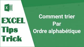 Tutoriel Excel  comment trier par ordre alphabétique sur excel [upl. by Ricca]