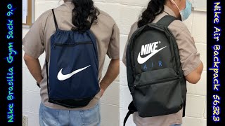 Nike Bags  Nike Brasilia Gym Sack 90 amp Nike Air Backpack  unboxing [upl. by Erickson]