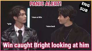 BrightWin Win caught Bright looking at him During GMMTV Fan Fest 2022 JPD2 [upl. by Epolenep]