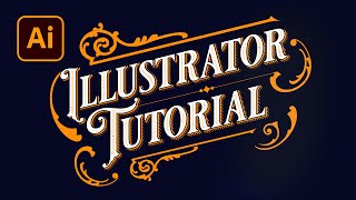 Illustrator Tutorial Vintage Type Effect Lettering [upl. by Dekeles341]