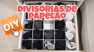 DIVISÓRIAS PARA GAVETA DE PAPELÃO DIY  FERNANDA KELLY [upl. by Irok]