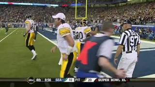 Super Bowl XL  Antwaan Randle Els 43 yard touchdown pass to Hines Ward [upl. by Lu]