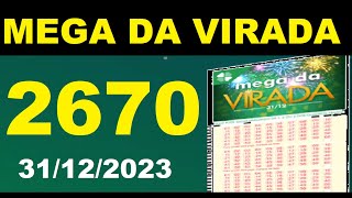 Resultado da Mega da Virada 2670 2023  Sorteio Prêmio [upl. by Irpac620]