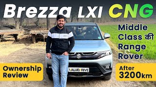 Maruti Breeza LXI CNG Ownership Review  Price  Mileage  Feature  Pros amp Cons [upl. by Biancha]