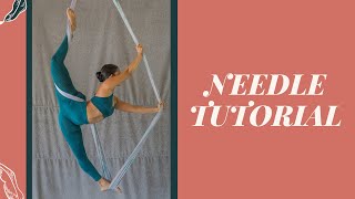 Hammock tutorial Aerial yoga Tutorial Crossback straddle to Needle [upl. by Anuala406]