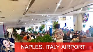 NAPLES ITALY AIRPORT TOUR 2019  DEPARTURE AREA [upl. by Renado]