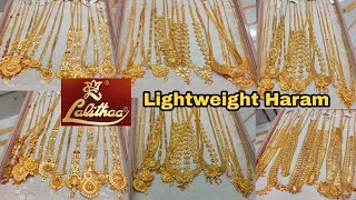 Lalitha Jewellery 24 Grams Lightweight Haram Latest Designs  Kolkatta  Bombay  Traditional [upl. by Natanoy]