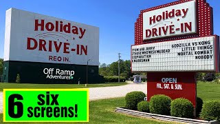 Awesome Parklike SIX SCREEN DriveIn Movie Theater Experience [upl. by Semmes]