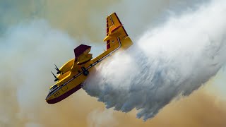 EPIC WATER BOMBER ACTION  CANADAIR CL415  FIREFIGHTING COMPILATION [upl. by Ahsenom183]