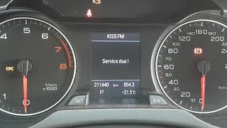 Audi A4 B8  How to remove Service due message reset service interval [upl. by Taylor]