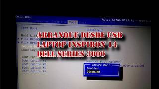 Arrancar desde USBConfiguracion boot DELL Inspiron 14 Series 300 [upl. by Ennailuj]