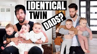 Triplet Babies Confuse Dad For His Identical Twin Brother [upl. by Niriam]