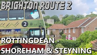 Brighton Bus Route 2 Rottingdean  Shoreham amp Steyning [upl. by Xel]