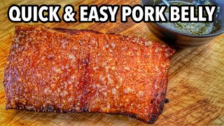 How to Make Crispy Pork Belly Quick amp Easy in a Charcoal BBQ [upl. by Aruasor]