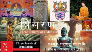 Trisaran Vandana meaning  Buddha Vandana I Triratna I Three Jewels of Buddhism Three Refuges [upl. by Nylyram]