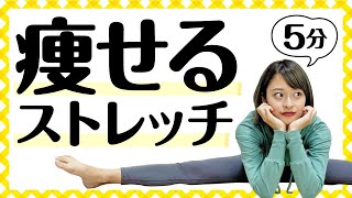 【痩せるストレッチ】1日5分！本気で痩せたい人が絶対にやるべき！代謝アップするストレッチ【脂肪燃焼】 [upl. by Thorbert]