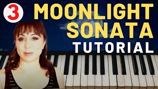 Beethoven Moonlight Sonata Piano Tutorial  Part 3Sheet Music [upl. by Htehpaj]