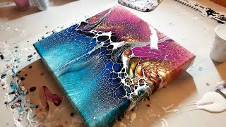 Swipe Technique  Acrylic Pouring Techniques  Using Sheleeart Pouring Medium [upl. by Frederique51]