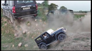 Scorpio Off Road 4x2 Thar Off Road4x4 Extreme off road mahindra scorpio vs Thar Off Road jkautosofficial [upl. by Dwyer396]