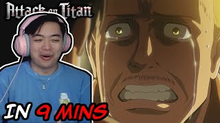 The BEST Attack on Titan Abridged Attack on Titan in 9 Minutes Reaction [upl. by Dnanidref]