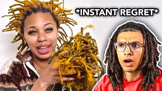 Reacting To People Combing Out Dreadlocks [upl. by Ymme]