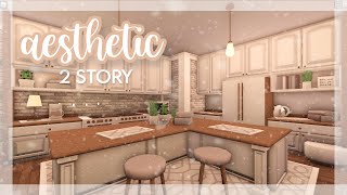 Bloxburg  Aesthetic 2 Story  Family Home  speedbuild [upl. by Bernadene435]