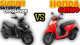 Honda Genio Vs Suzuki Skydrive Crossover  Comparison  Actual Specification  Updated Price [upl. by Sell267]