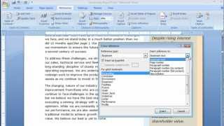 Creating Cross References in Word [upl. by Kaycee]