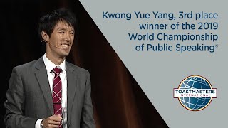 Kwong Yue Yang 3rd place winner of the 2019 World Championship of Public Speaking® [upl. by Darrel606]