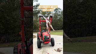 Tractor  Winch  golfball  time  my favorite way to skin a deer deerhunting homestead diy [upl. by Noelani]