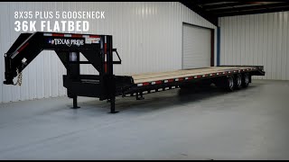 PJ Trailers Customized B8 40 Ft 3 axle Gooseneck Trailer Walk Through [upl. by Ycart801]