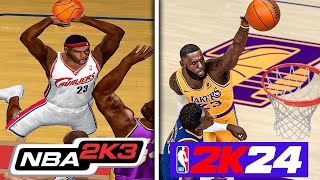 Poster Dunk With LeBron In Every NBA 2K [upl. by Thilda]