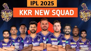 IPL2025  Kkr New Squad 2025 Kolkata Knights riders Full Squad 2025  kkr 2025 new squad [upl. by Anerres]