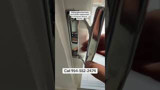 Sliding glass door lock and handle replacement in Pompano Beach Fl [upl. by Shiau819]